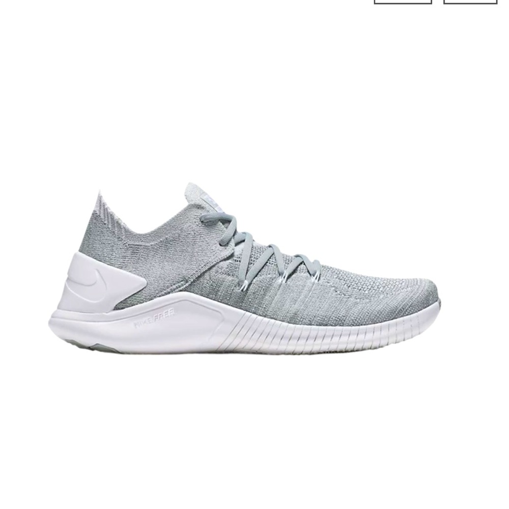 Nike Women's Free Trainer Flyknit 3 Training Shoe Wolf Grey / White Size 7